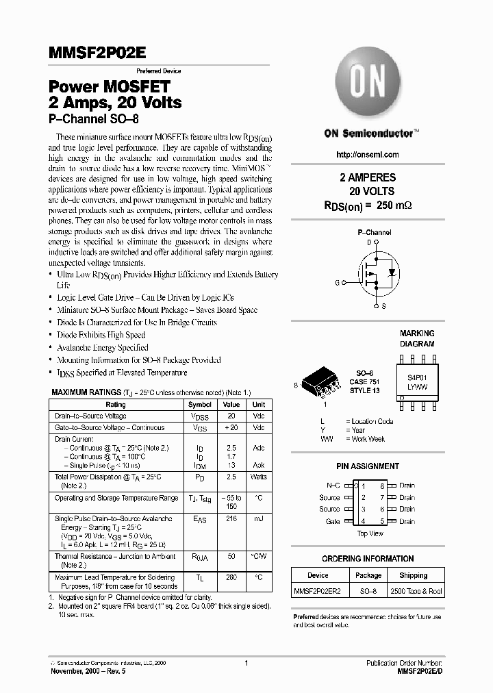 MMSF2P02E-D_947857.PDF Datasheet