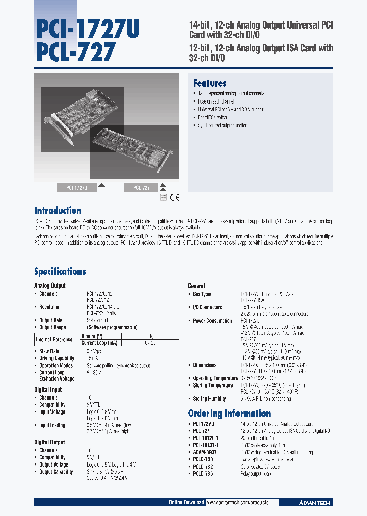 PCI-1727U_1079092.PDF Datasheet