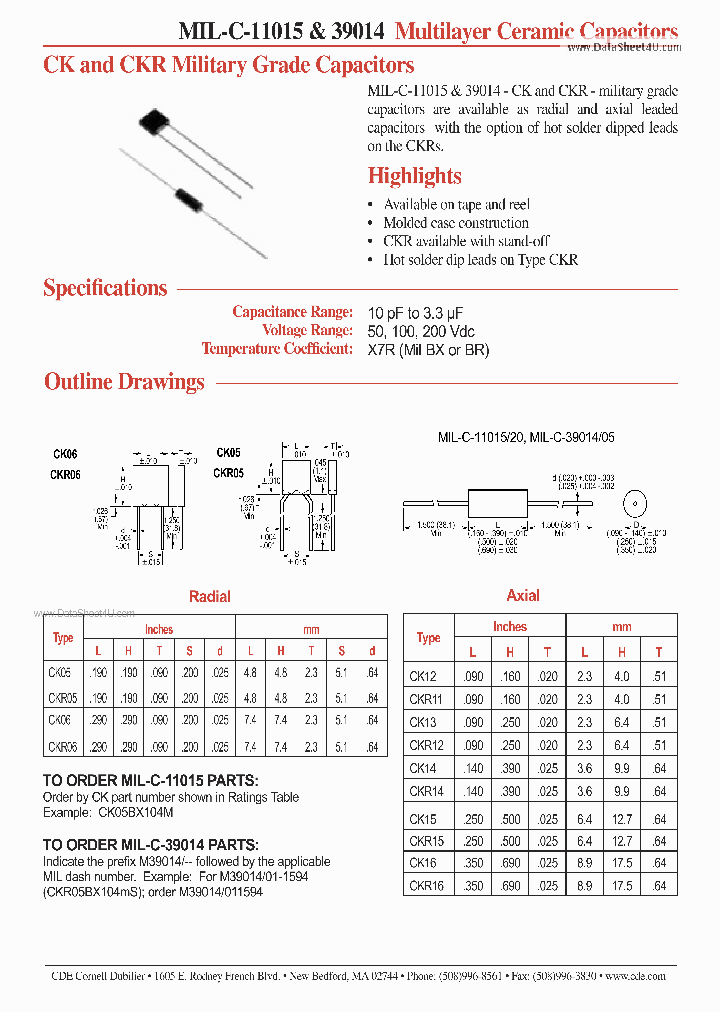MIL-C-39014_761741.PDF Datasheet
