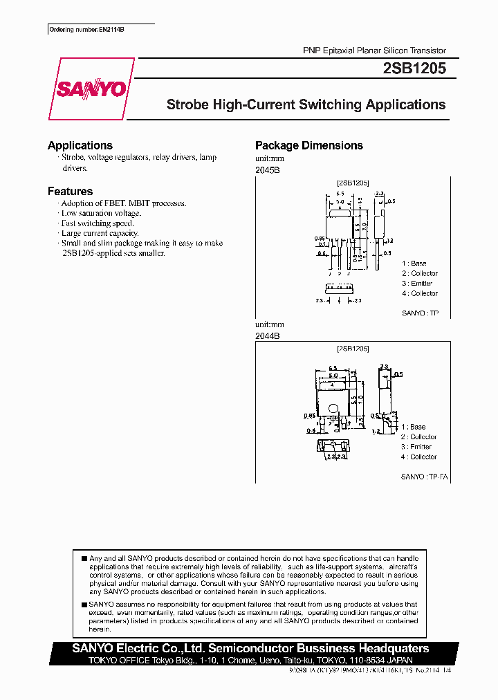 2SB1205_981001.PDF Datasheet