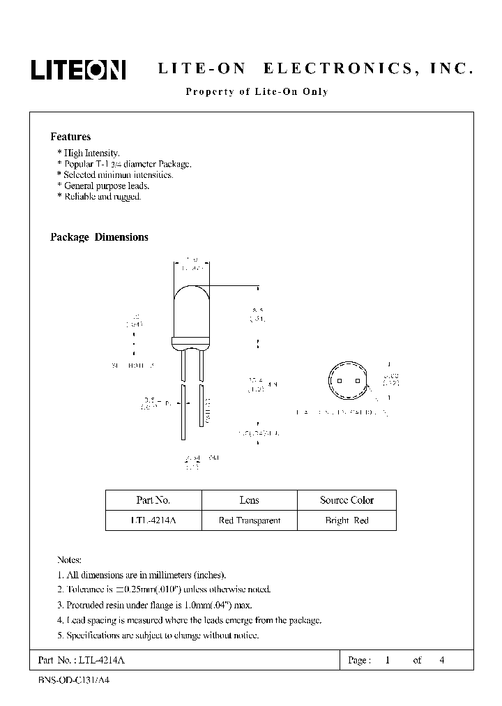 LTL-4214A_1114429.PDF Datasheet