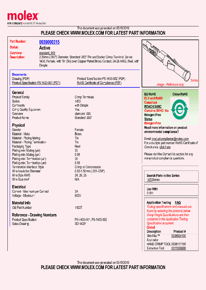 39-00-0315_1123210.PDF Datasheet