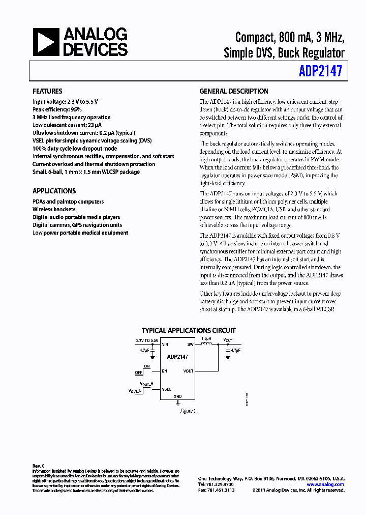 ADP2147CB-110EVALZ_1125331.PDF Datasheet