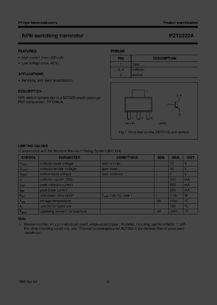 PZT2222ATR_702772.PDF Datasheet