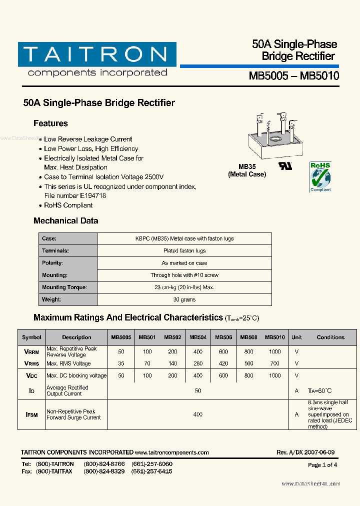 MB5010_839144.PDF Datasheet
