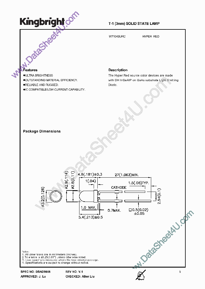 W7104SURC_840557.PDF Datasheet