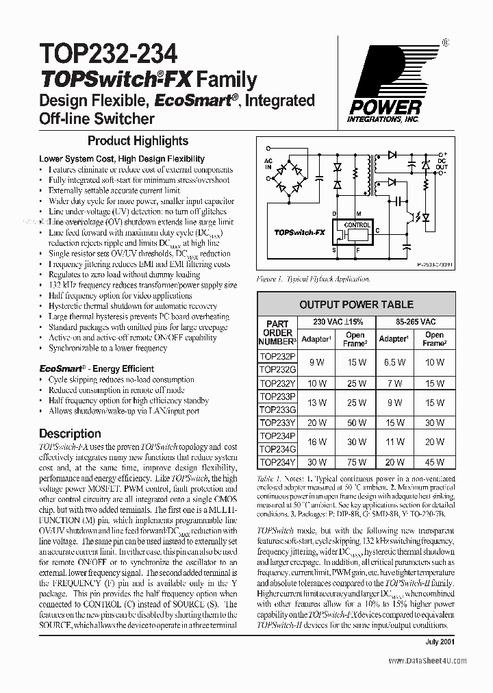 TOP233Y_840664.PDF Datasheet