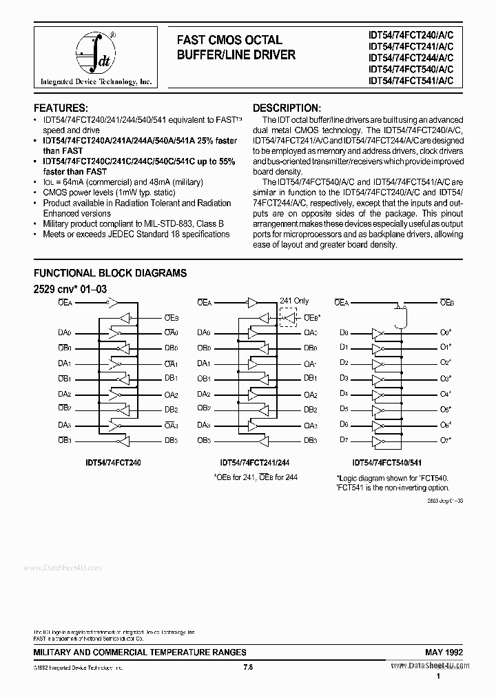 74FCT244ASO_858418.PDF Datasheet