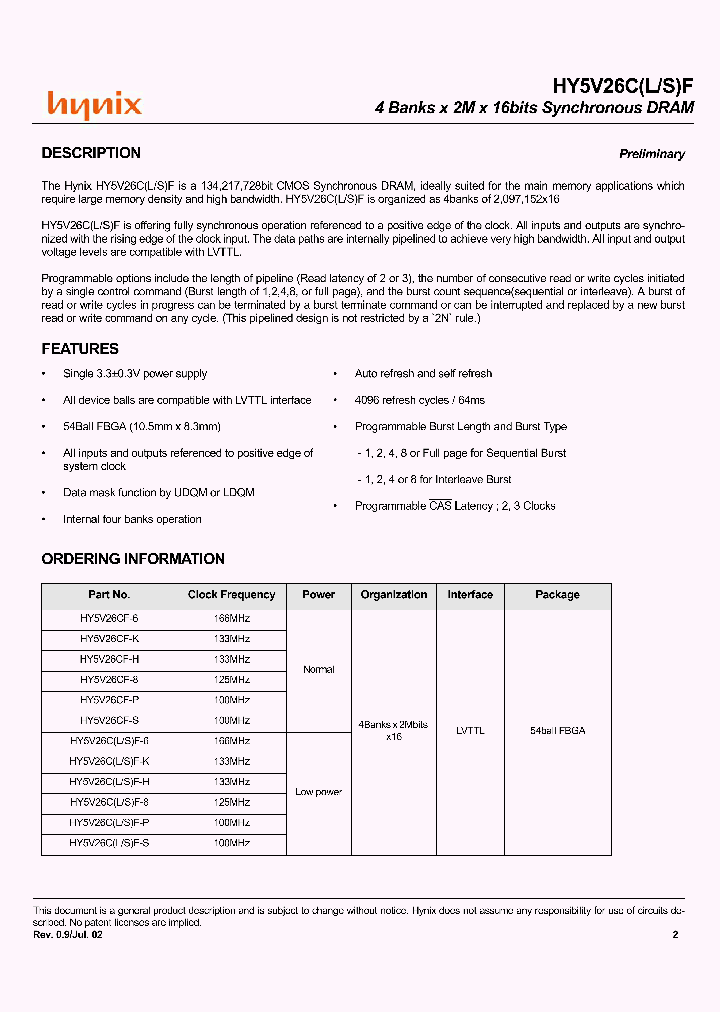 HY5V26CF_716287.PDF Datasheet