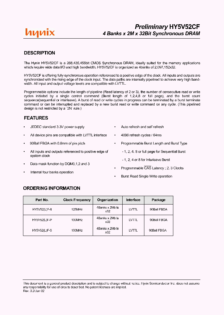 HY5V52CF_716288.PDF Datasheet