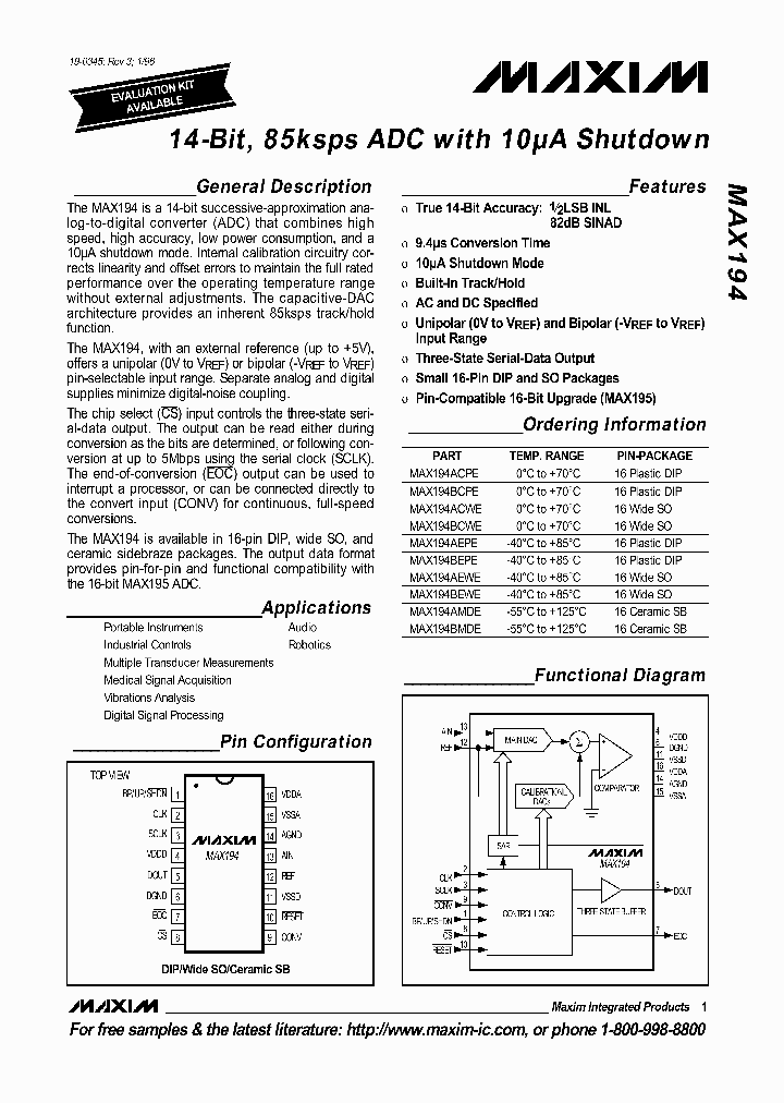 MAX194_718233.PDF Datasheet