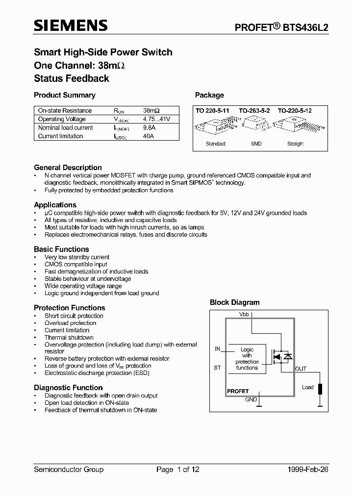 BTS436-L2_1197367.PDF Datasheet
