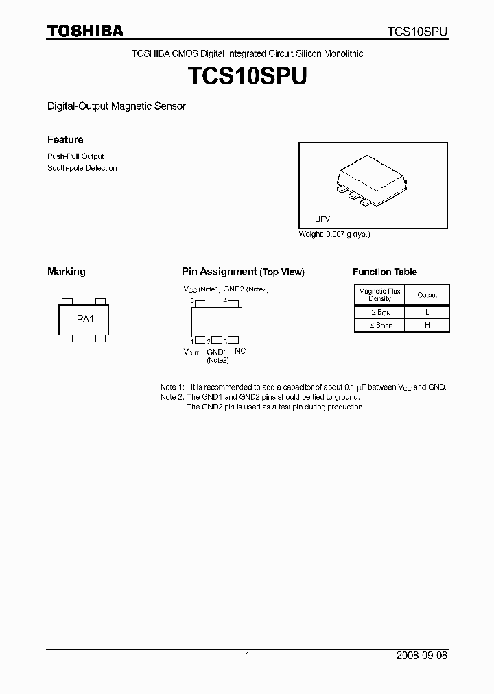 TCS10SPU_1192803.PDF Datasheet