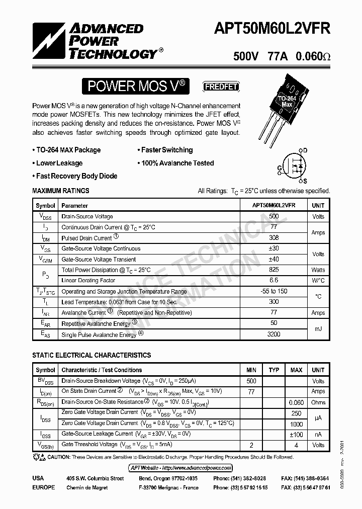 APT50M60L2VFR_1233182.PDF Datasheet