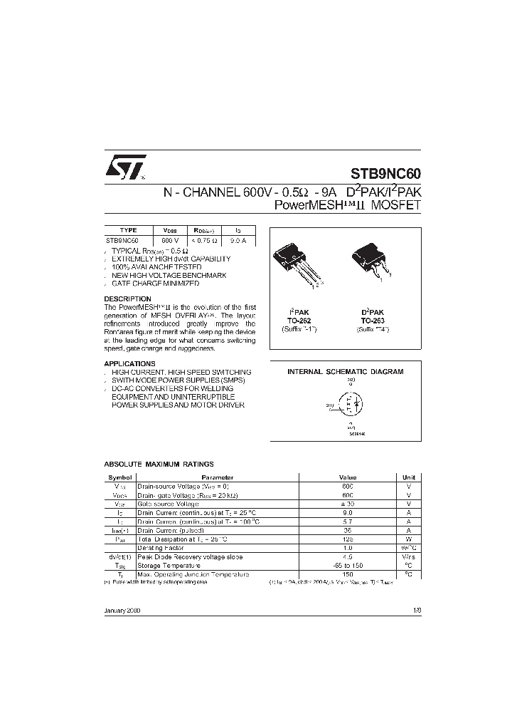 STB9NC60_1245026.PDF Datasheet