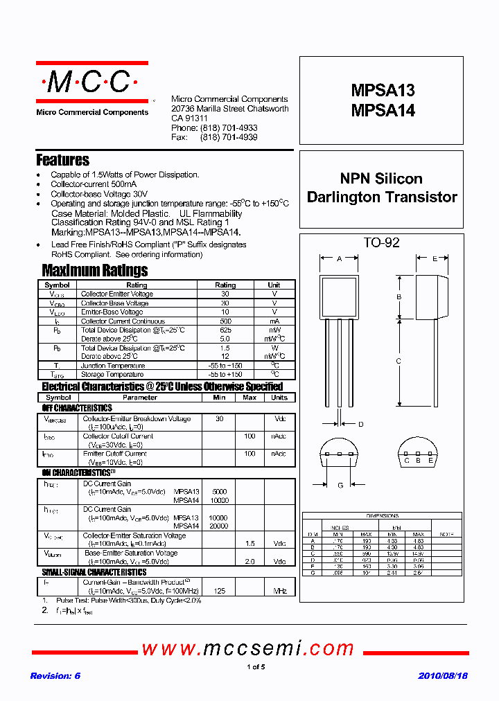 MPSA13-A_749703.PDF Datasheet