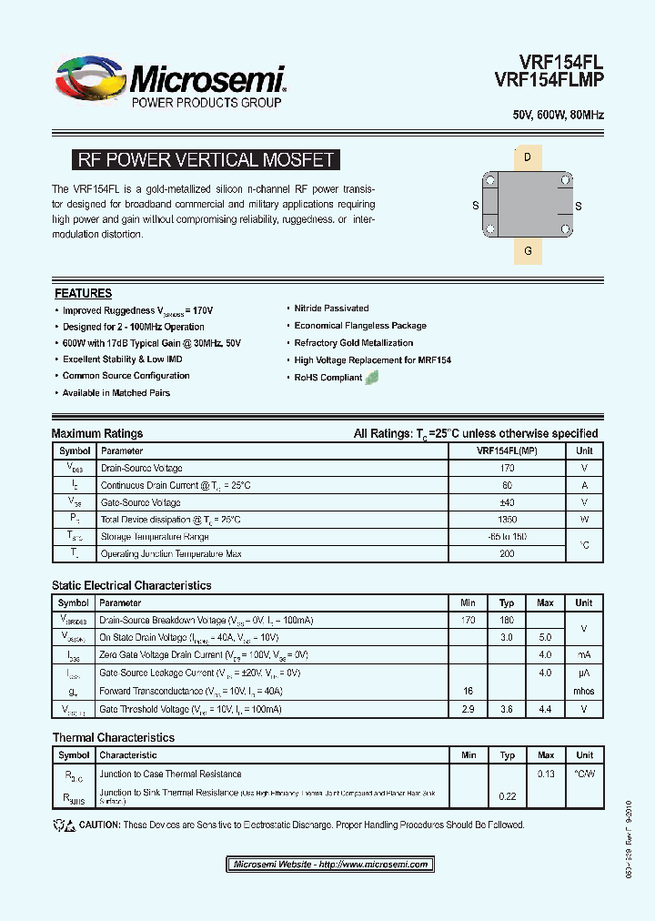 VRF154FLMP_1255938.PDF Datasheet