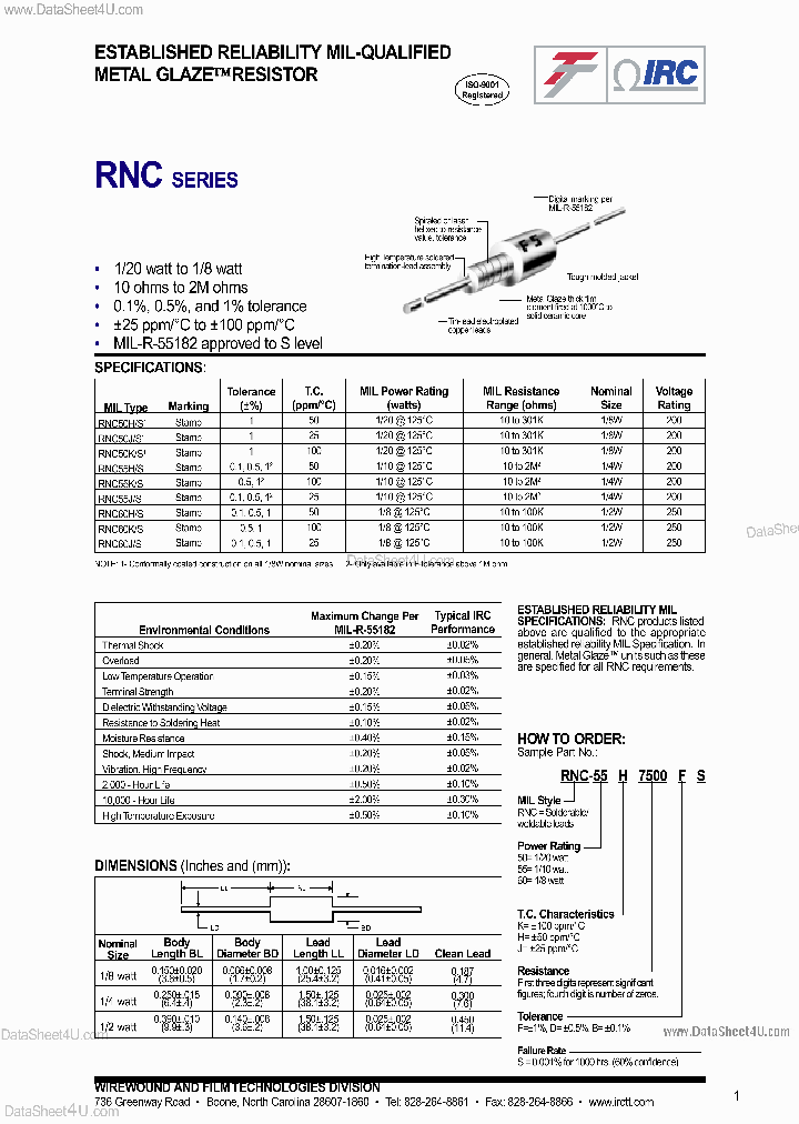 RNC50J4991FS_934736.PDF Datasheet