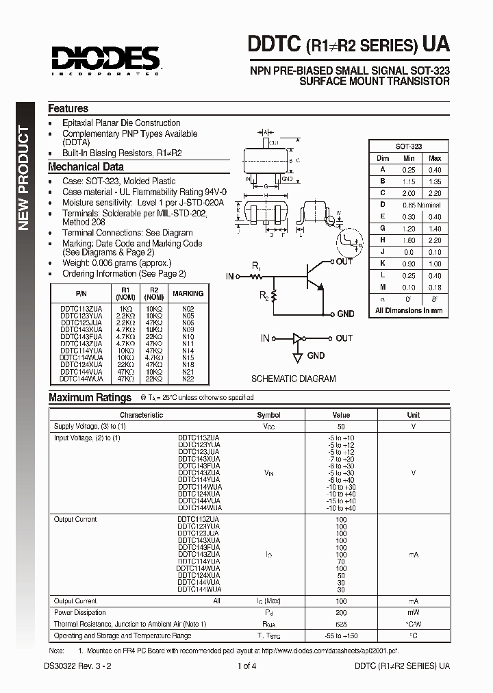 DDTC113ZUA_1317650.PDF Datasheet