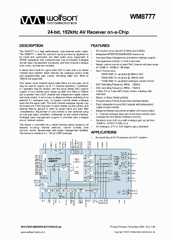 WM8777SEFTV_781814.PDF Datasheet
