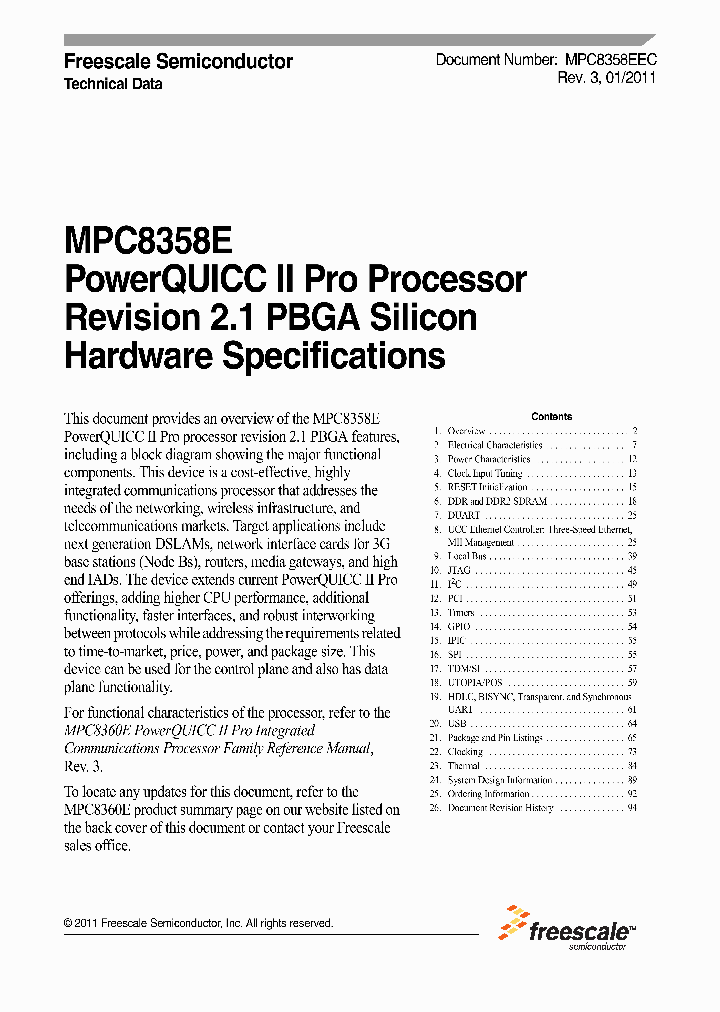 MPC8358E11_1361408.PDF Datasheet