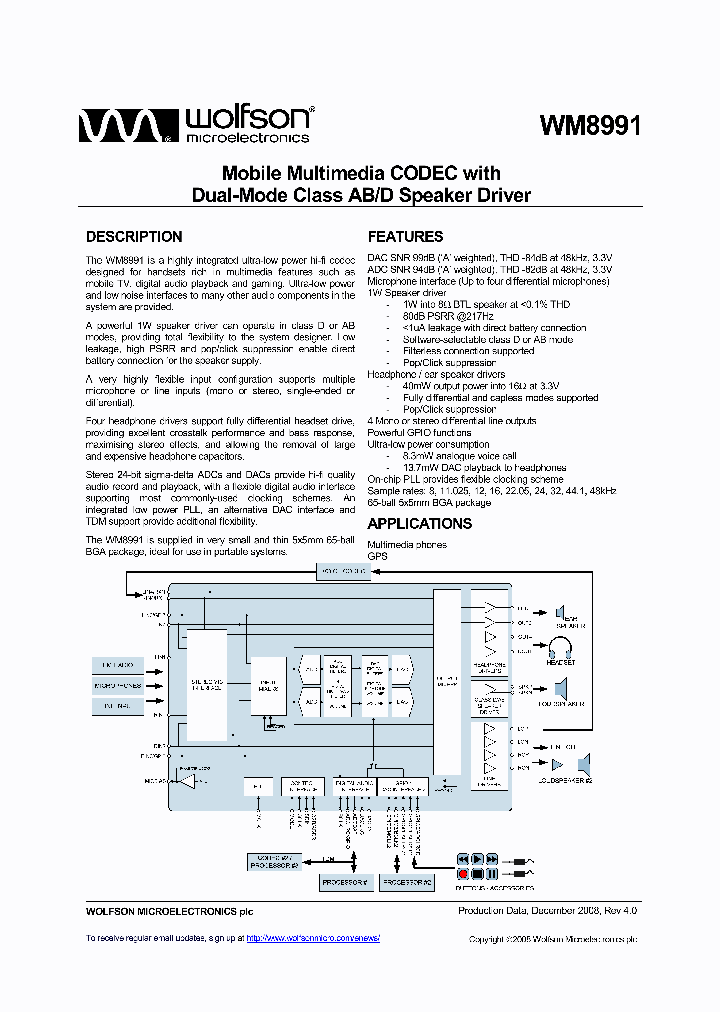 WM8991GEBRV_800707.PDF Datasheet