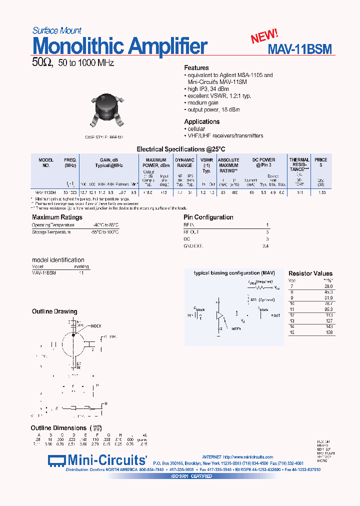 MAV-11BSM_1236499.PDF Datasheet