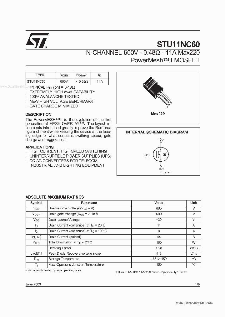 STU11NC60_1253542.PDF Datasheet