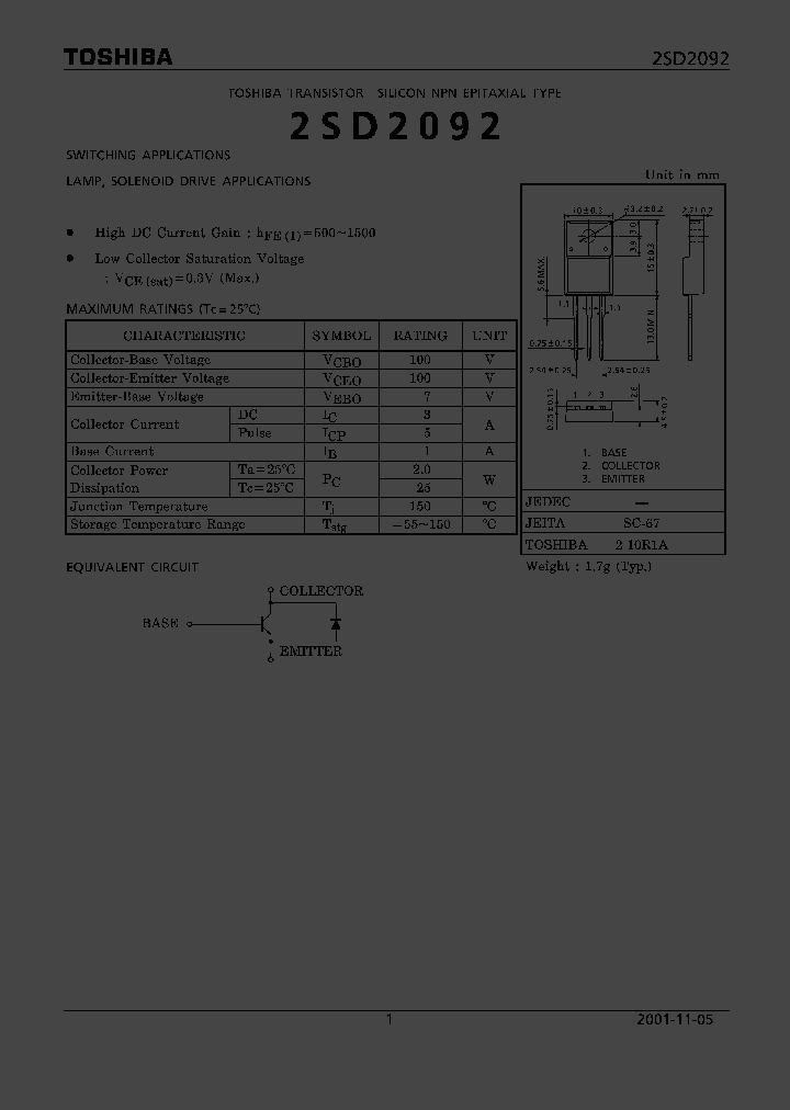 2SD2092_1431007.PDF Datasheet