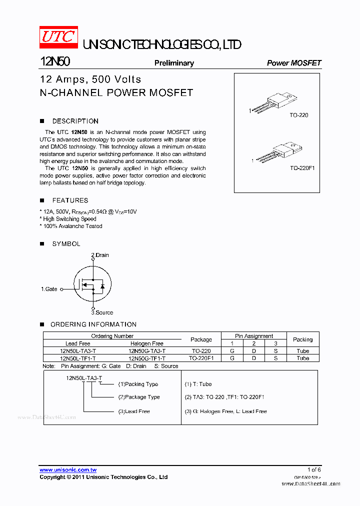 12N50_1343154.PDF Datasheet