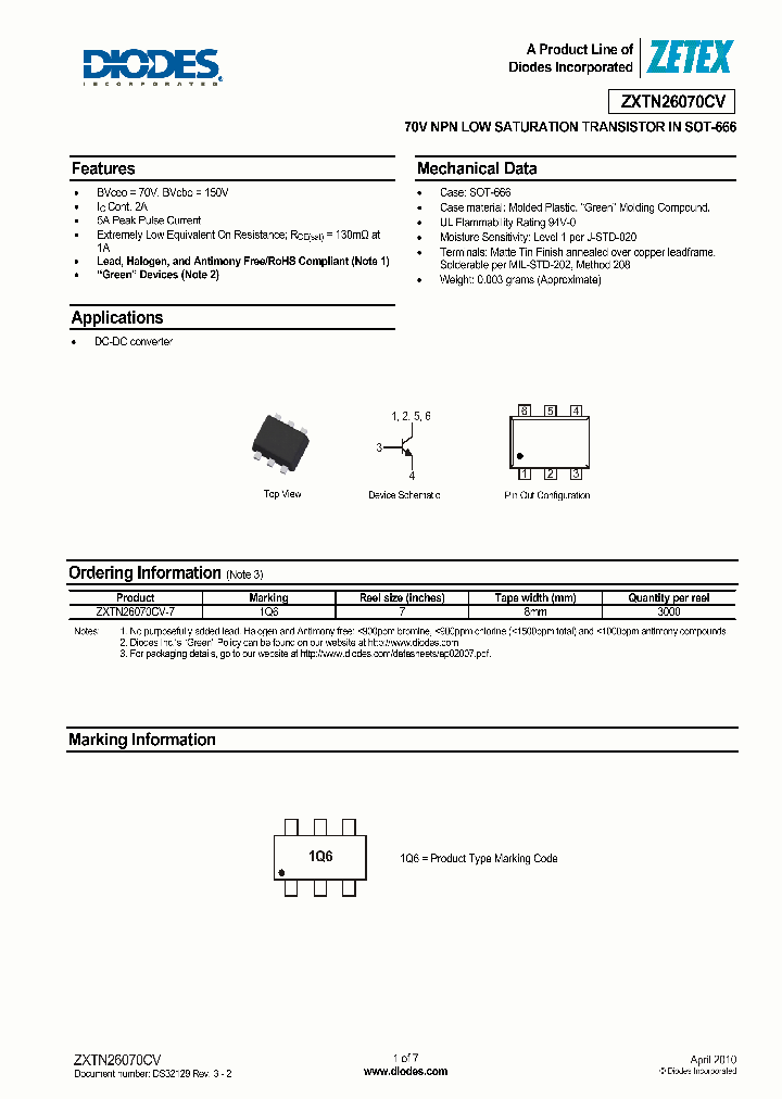 ZXTN26070CV_1445284.PDF Datasheet