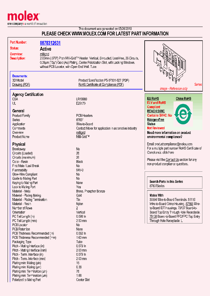 87831-2631_1446345.PDF Datasheet