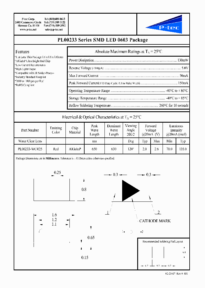 PL00233-WCR25_1454860.PDF Datasheet