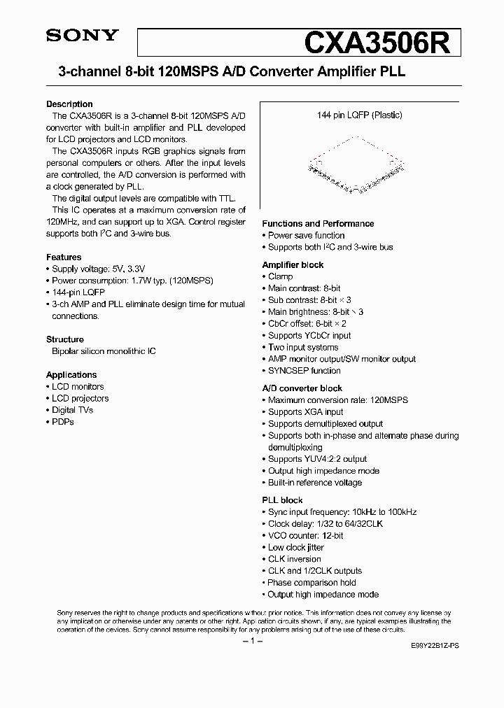 CXA3506R_1475923.PDF Datasheet