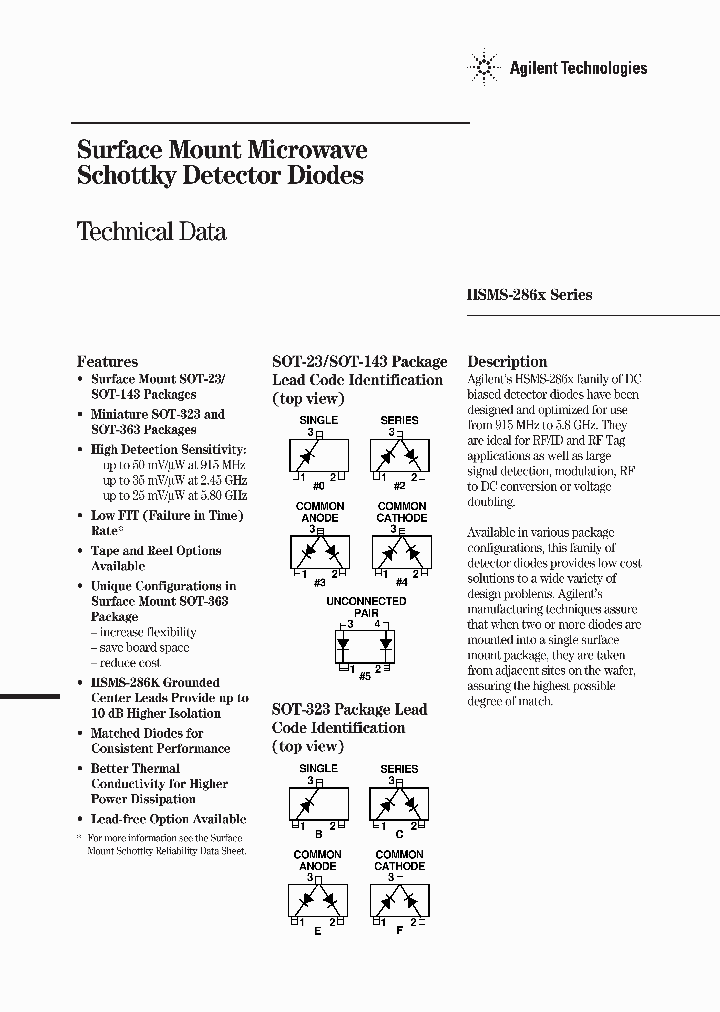 HSMS-286C_1481529.PDF Datasheet