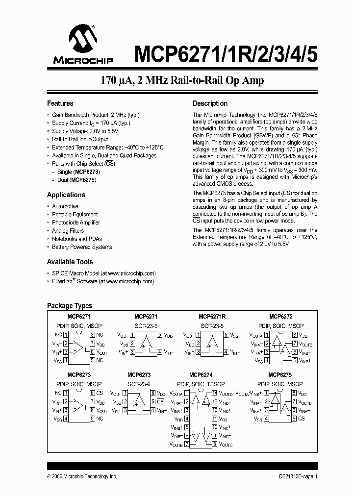 MCP6273-EOT_1508583.PDF Datasheet