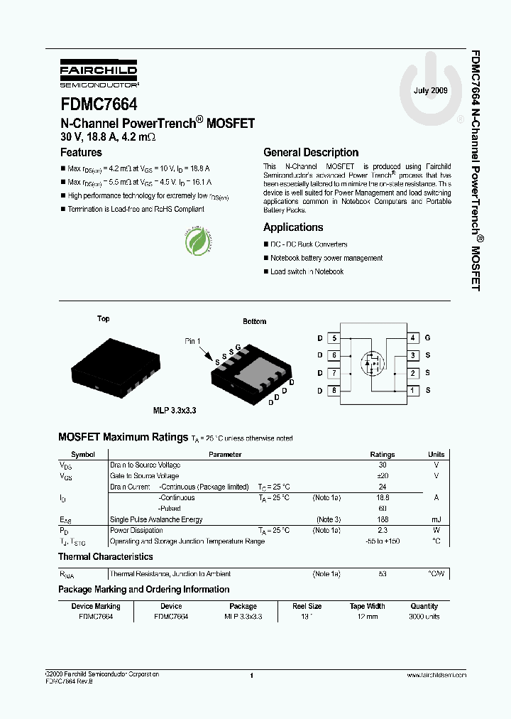 FDMC7664_1526888.PDF Datasheet