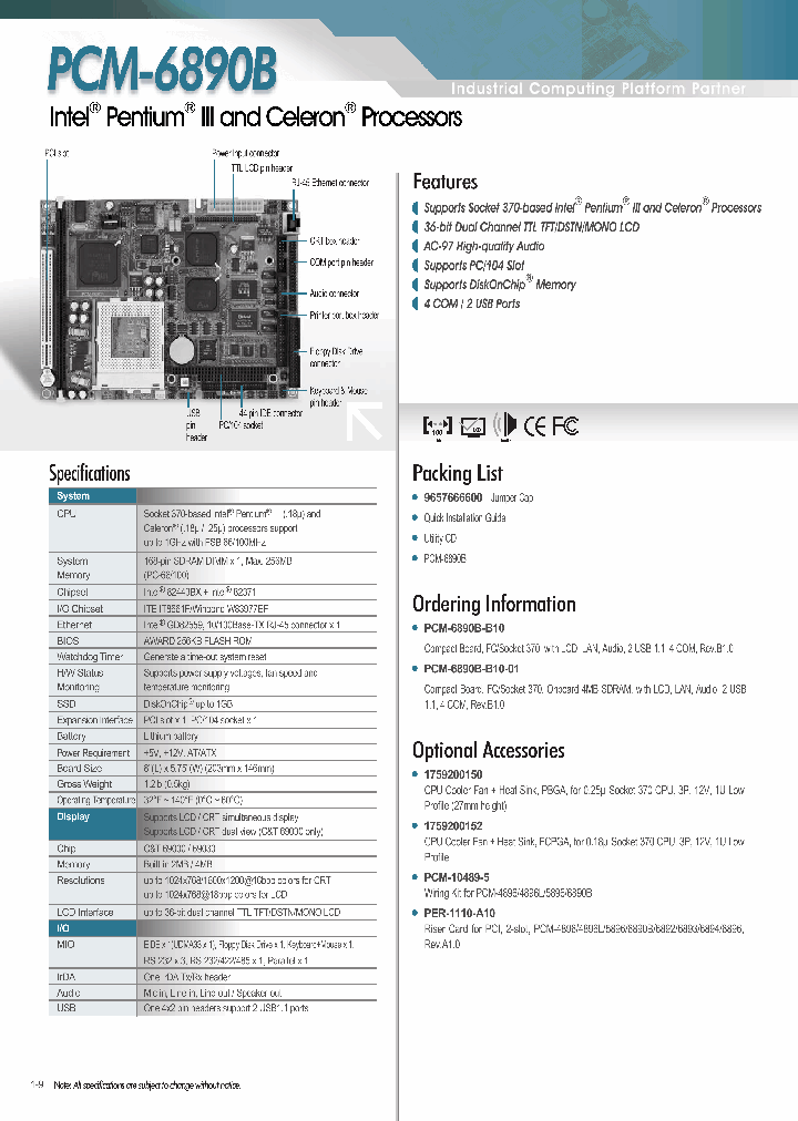 PCM-6890B-B10_1571931.PDF Datasheet