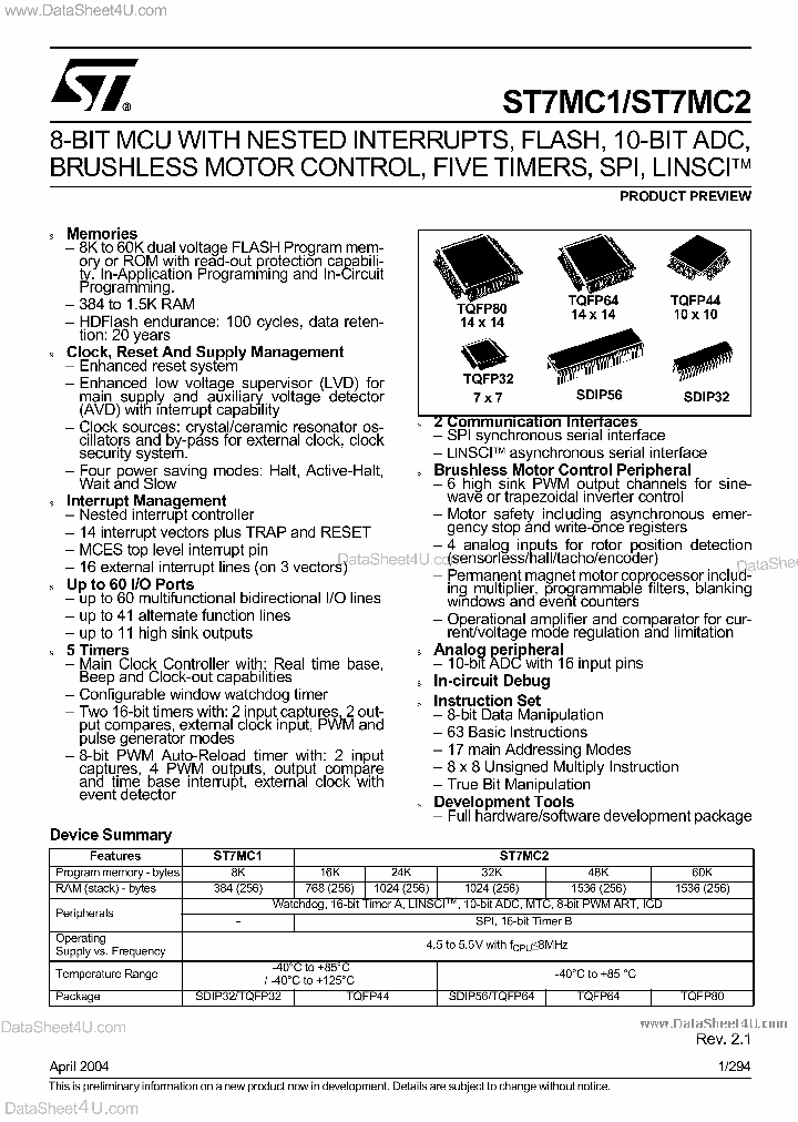 ST7MC2_1565411.PDF Datasheet