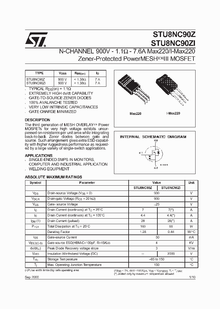 STU8NC90Z_1578442.PDF Datasheet