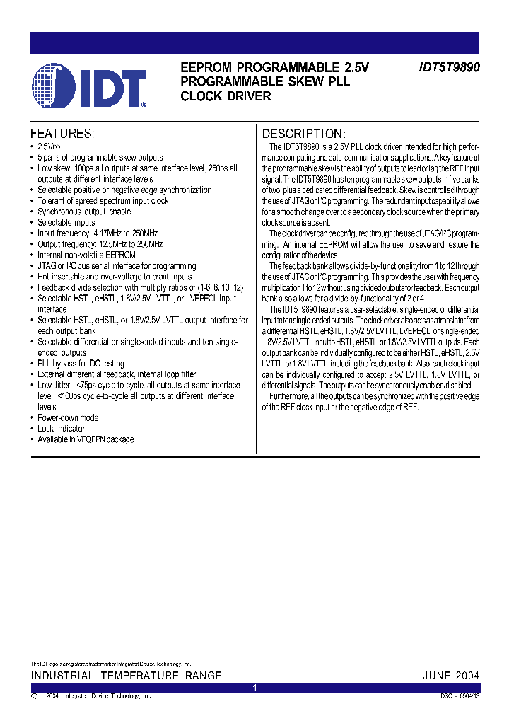 IDT5T9890_1579057.PDF Datasheet
