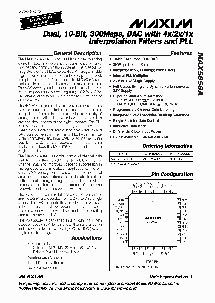 MAX5858A_885867.PDF Datasheet