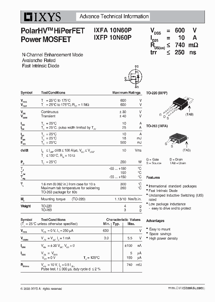 IXFA10N60P_1550835.PDF Datasheet