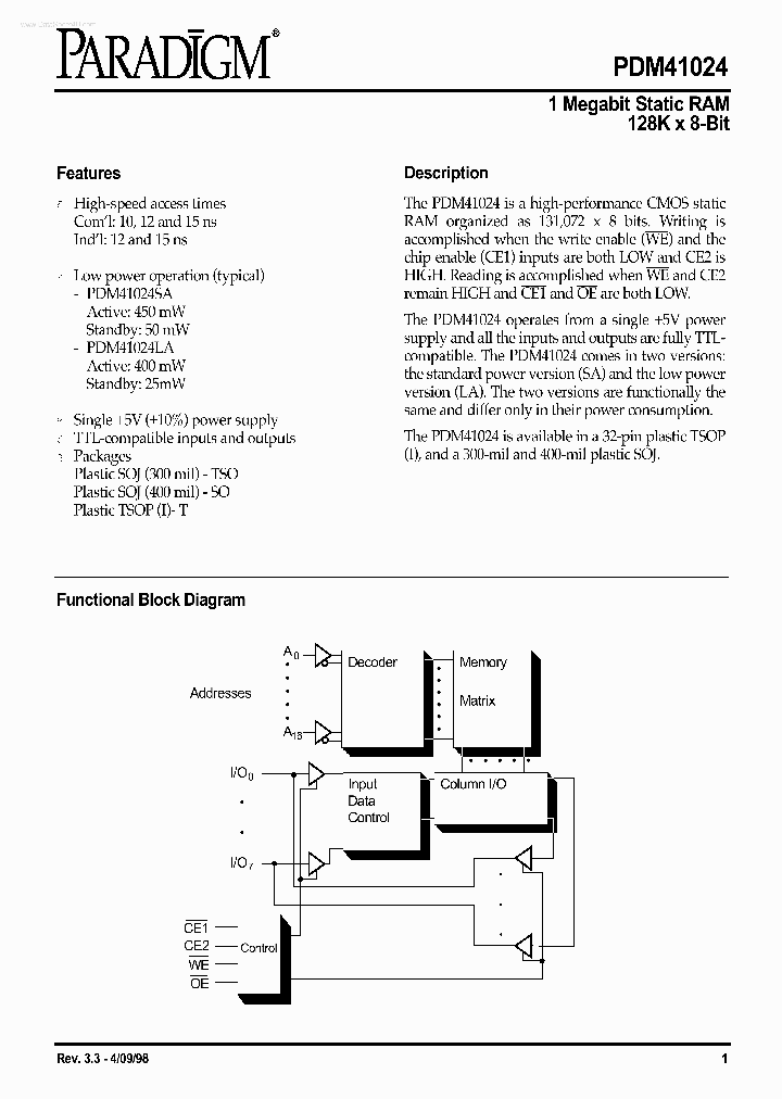 PDM41024_1601589.PDF Datasheet