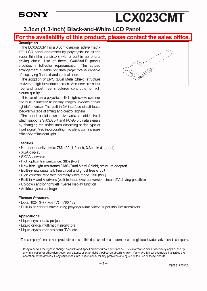 LCX023CMT_1628415.PDF Datasheet