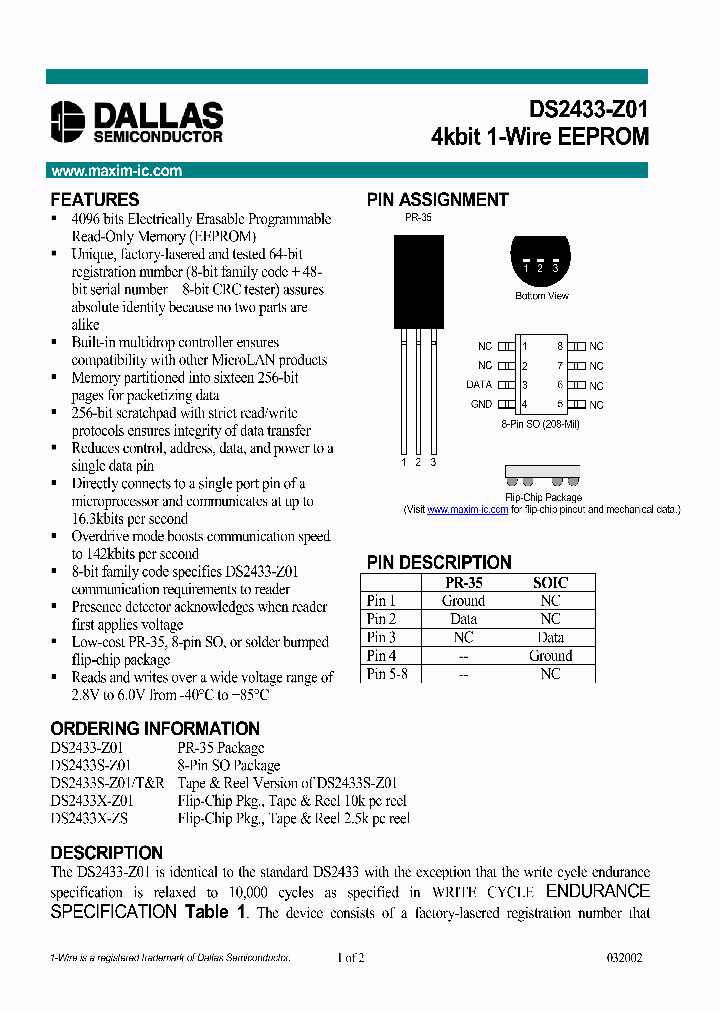 DS2433-Z01_1638340.PDF Datasheet