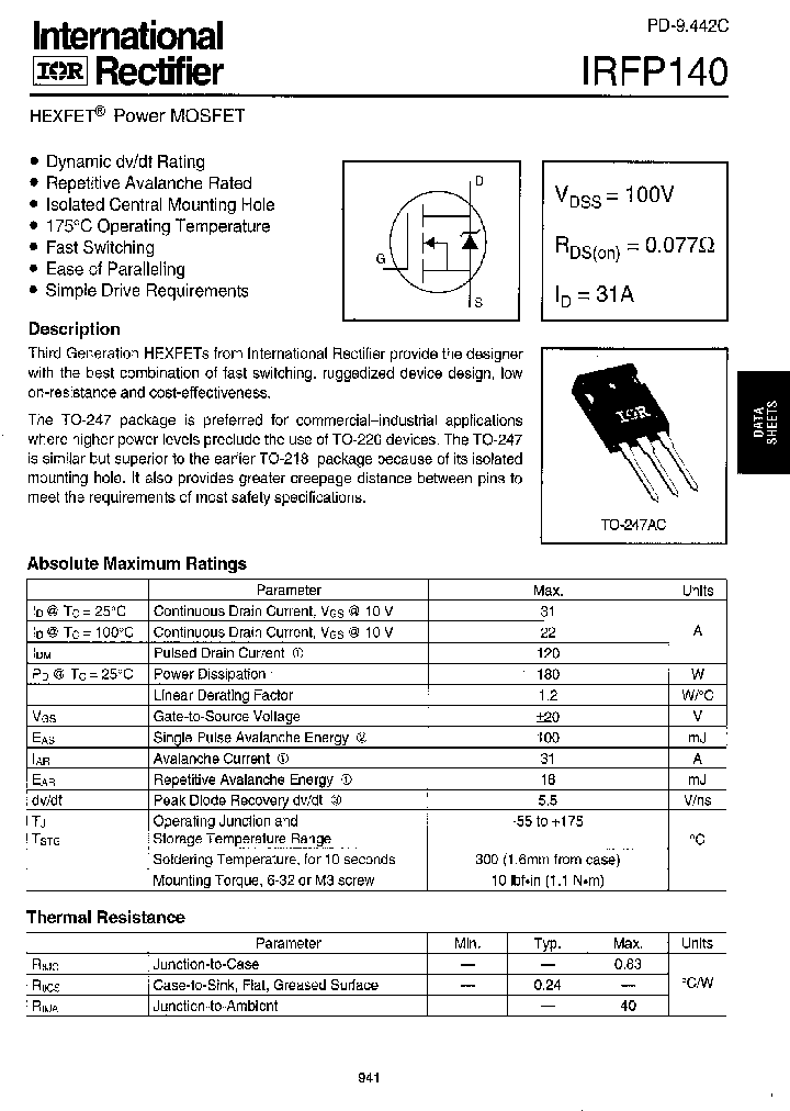 IRFP140_1640145.PDF Datasheet