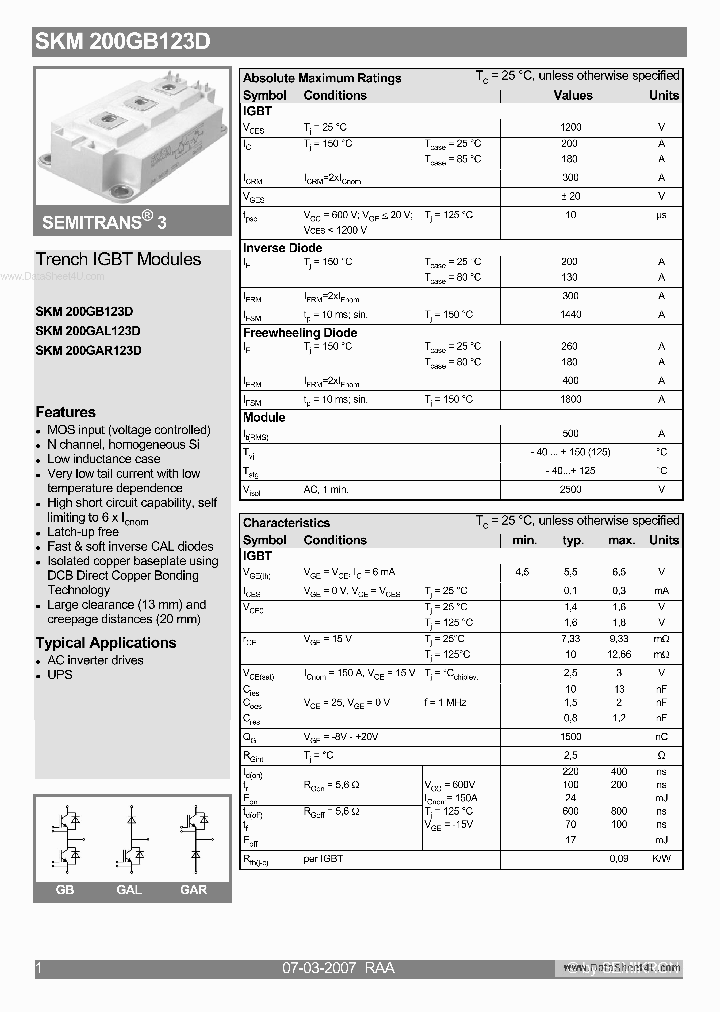 SKM200GB123D_1650679.PDF Datasheet