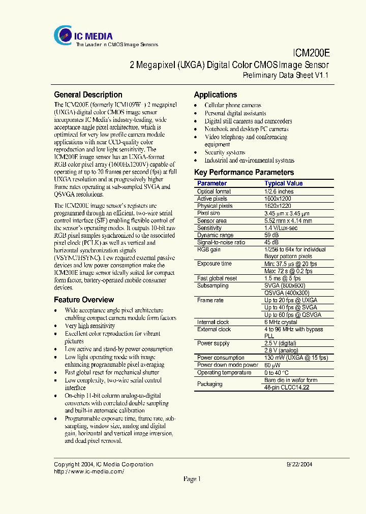 ICM200E_1074149.PDF Datasheet