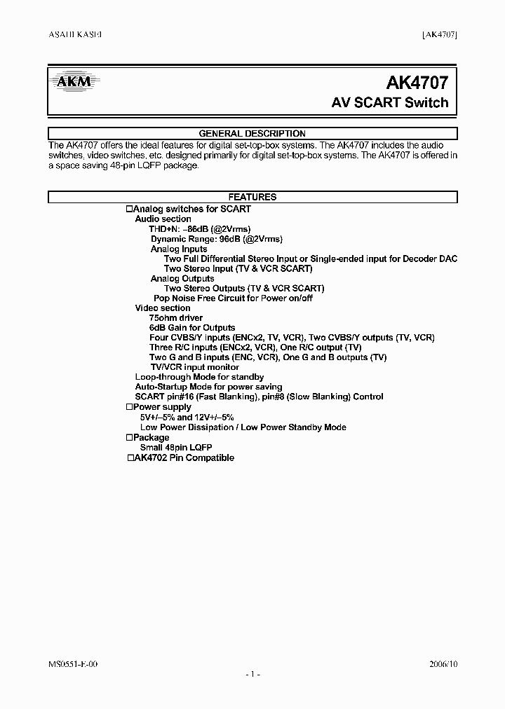 AK4707_1081179.PDF Datasheet